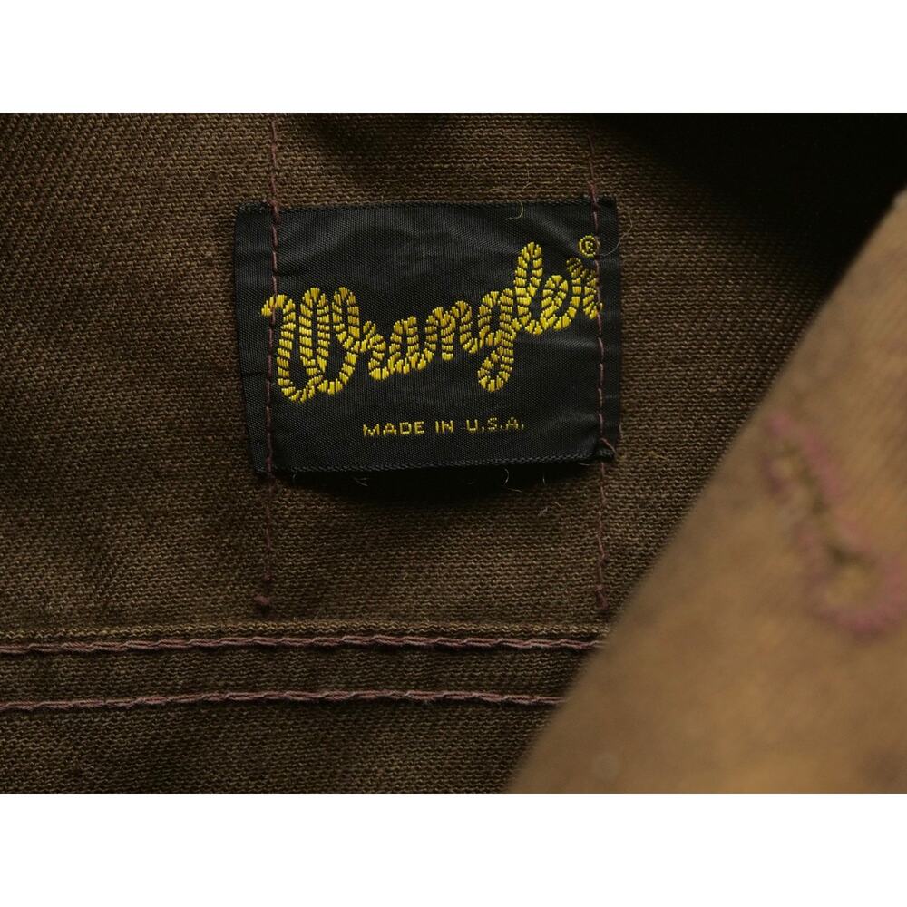 Vintage Y2K Wrangler Denim Jacket Womens Size 40 Brown Twill Made in USA - Picture 3 of 9